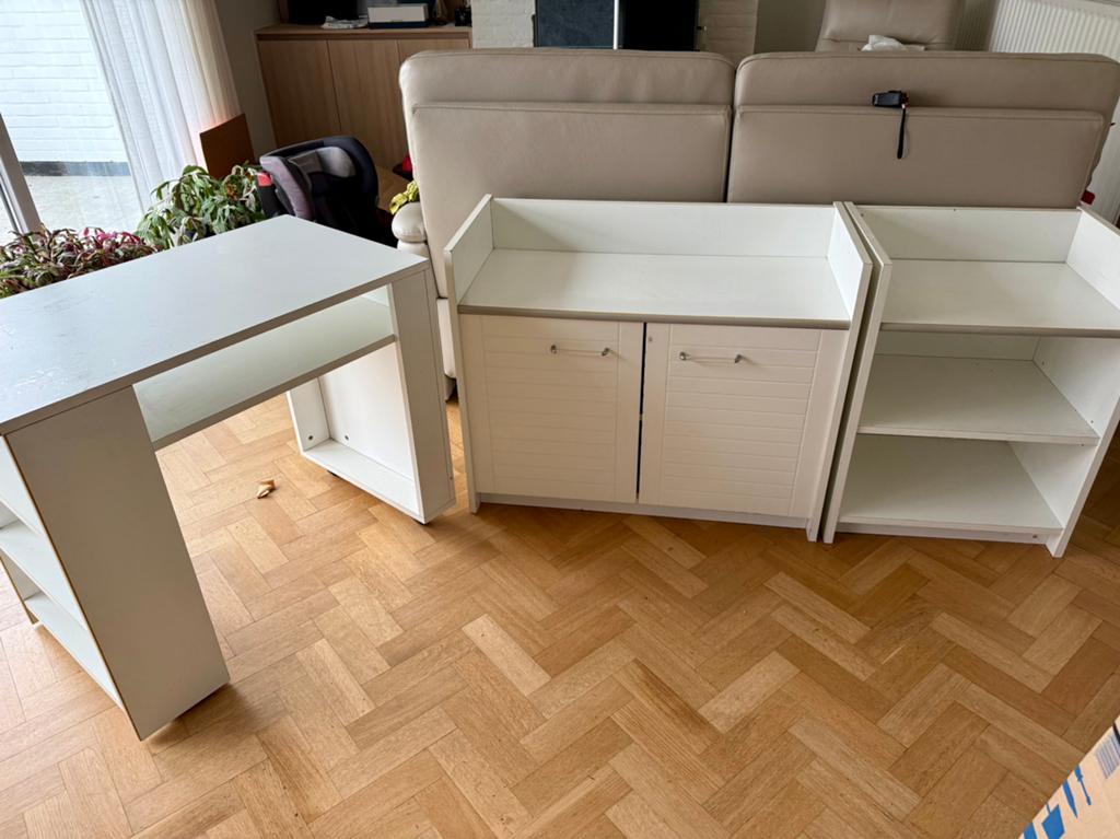 Ensemble de bureau Gautier complet 3 pièces - Blanc, Enlèvement