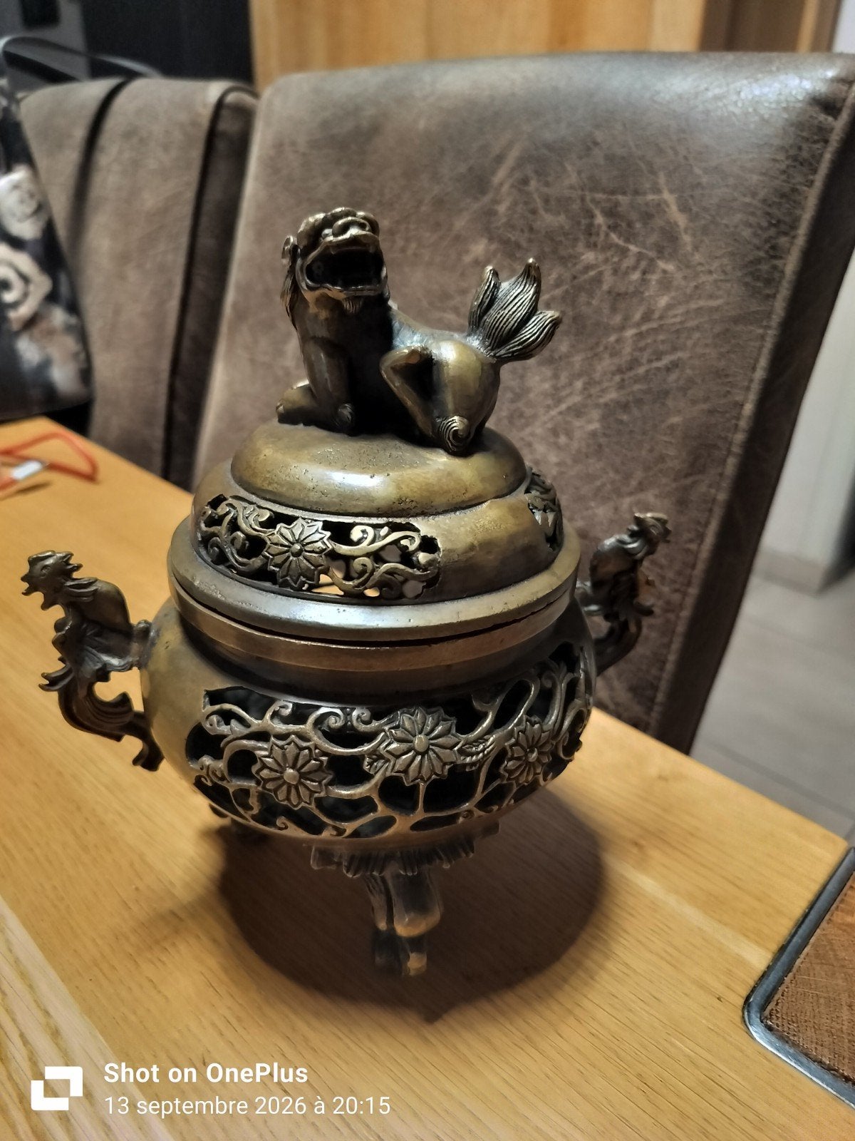 brûleur ancien chinois, Enlèvement