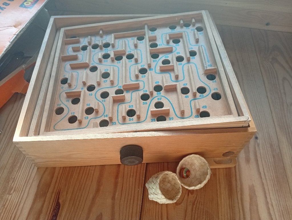BRIO Sweden Vintage houten doolhofspel - 2 borden/TBE, Ophalen of Verzenden