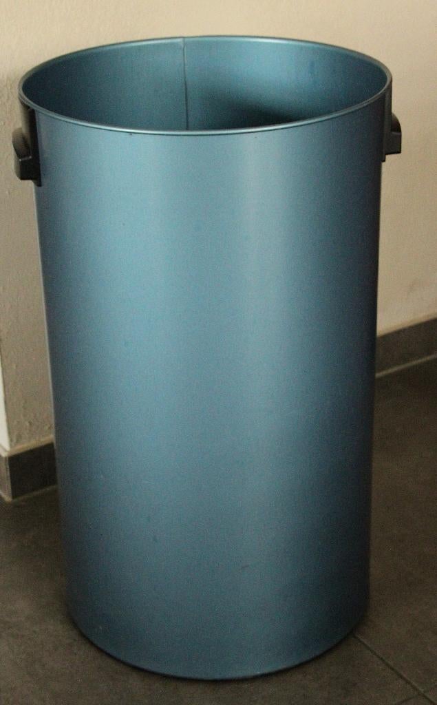 Poubelle bleu mat Brabantia 60 L sans couvercle - Très beau, Enlèvement ou Envoi, 40 litres ou plus, Utilisé, Métal