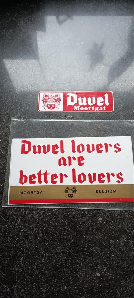 2 vintage stickers Duvel Moortgat, Verzamelen, Ophalen of Verzenden, Duvel