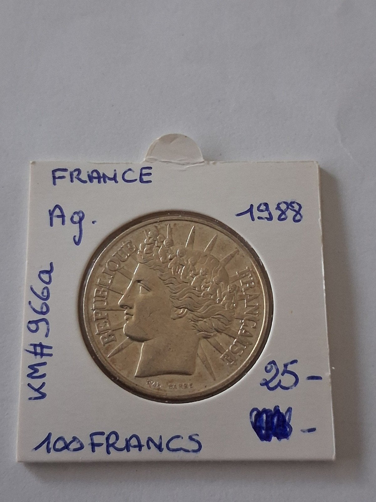 France 100 pour 1988 AG, Enlèvement ou Envoi