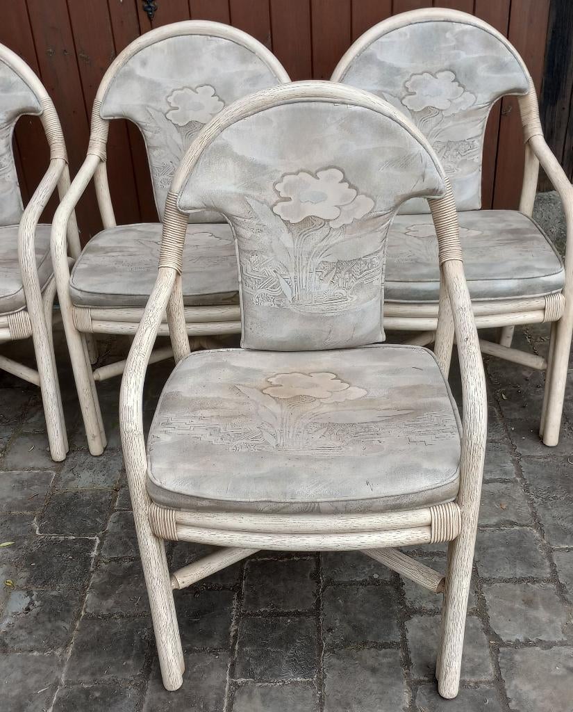 Chaises de terrasse en rotin, Jardin & Terrasse, Chaises de jardin, Utilisé, Rotin, Enlèvement