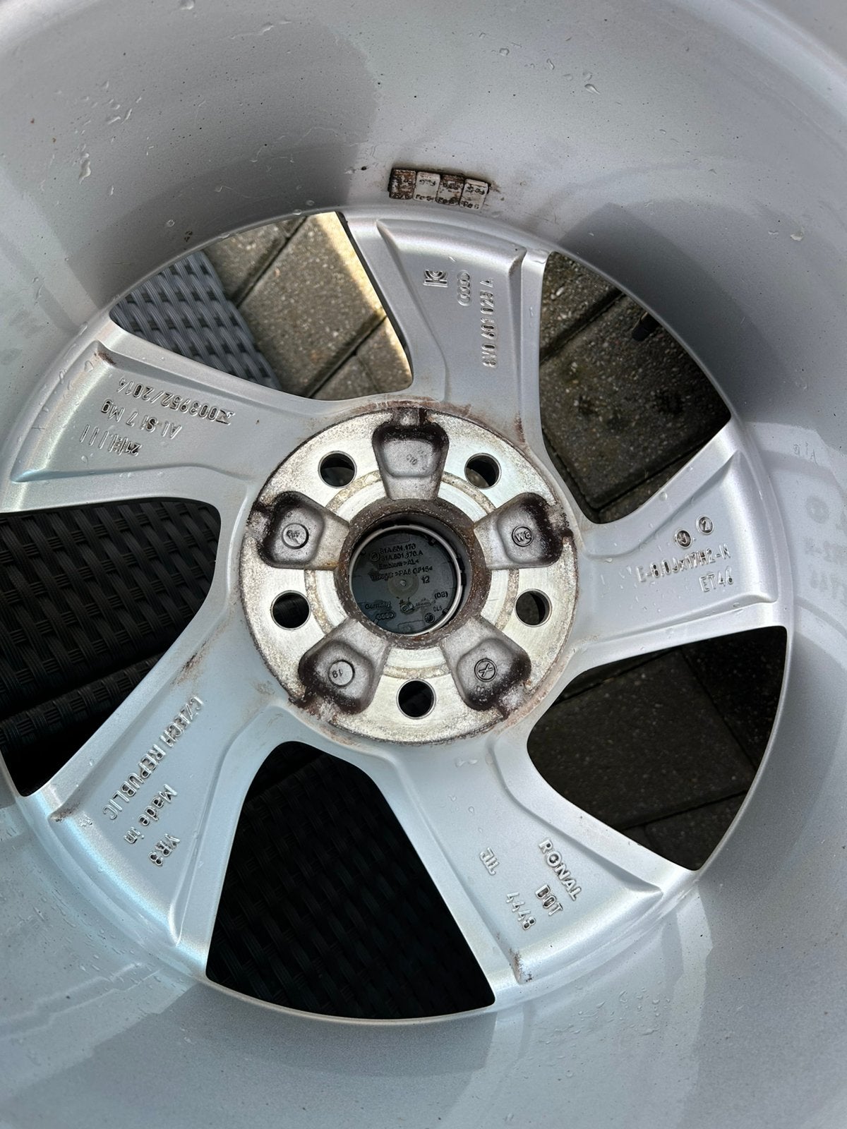 Set orginele audi a 3 / set van vier velgen met banden ., Ophalen, Gebruikt