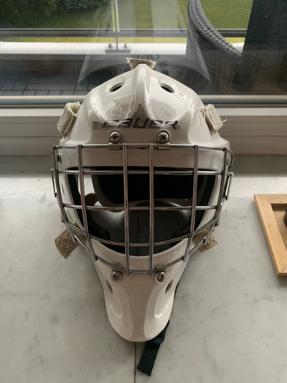 Ijshockey goalie helm, Ophalen, Gebruikt