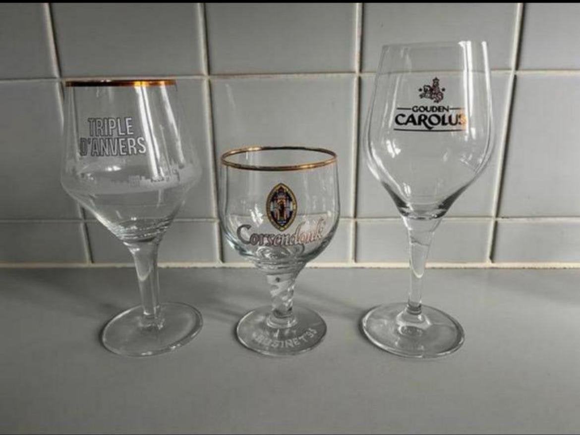 12 verschillende bierglazen, alles 5€, Ophalen, Zo goed als nieuw