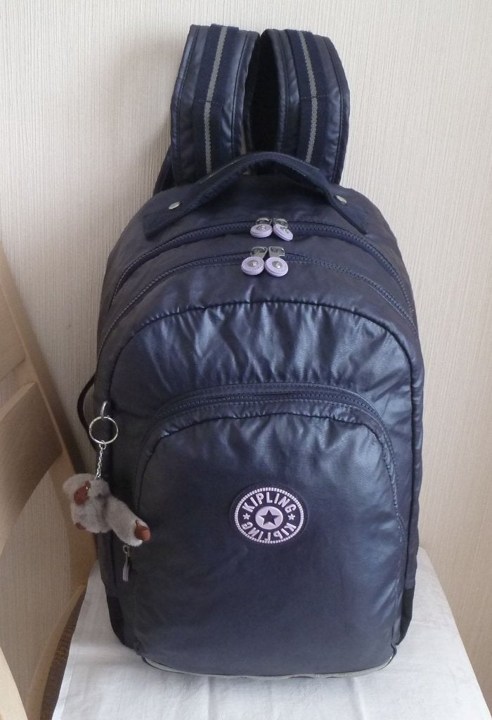 Kipling gd sac à dos "class room" métallisé + singe, Bijoux, Sacs & Beauté, Sacs | Sacs à dos, Utilisé, Kipling, 25 à 40 cm, 30 à 45 cm