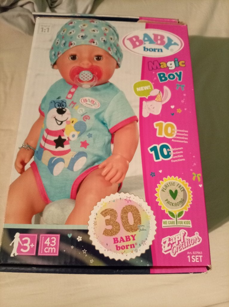 Baby born met buggy, Kinderen en Baby's, Speelgoed | Poppen, Ophalen, Gebruikt, Babypop