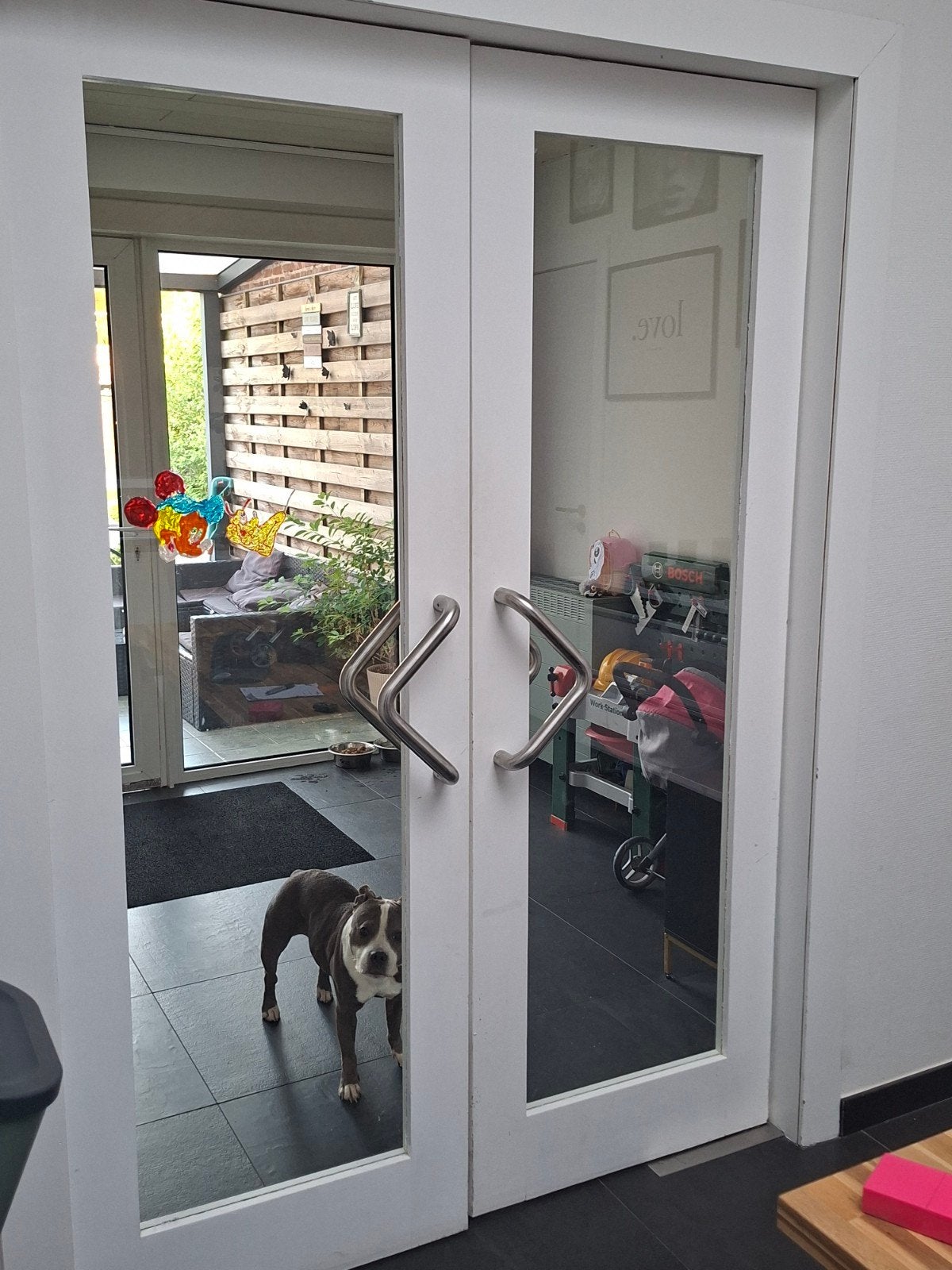 Klapdeuren, Doe-het-zelf en Bouw, Raamkozijnen en Schuifdeuren, Ophalen, Gebruikt, Inclusief glas