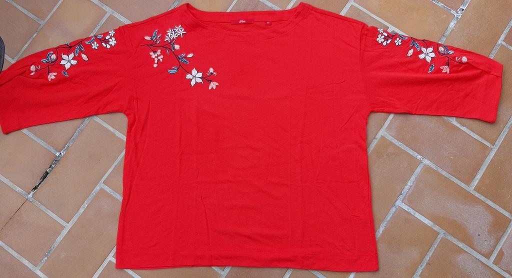 Mooie Nieuwe Rode T.Shirt *S.OLIVER* Maat 44 Met 3/4 Mouwen, Nieuw, Ophalen of Verzenden, Lange mouw, Rood