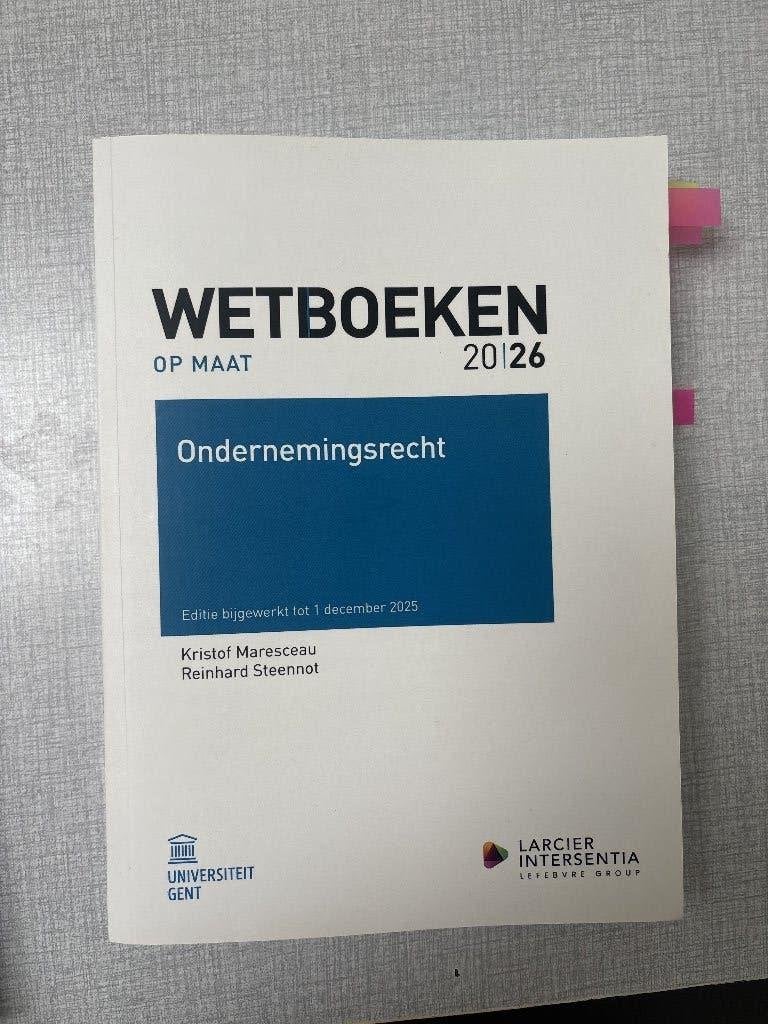 Wetboeken op maat 'Ondernemingsrecht' 2026, Boeken, Ophalen of Verzenden, Zo goed als nieuw, Hoger Onderwijs