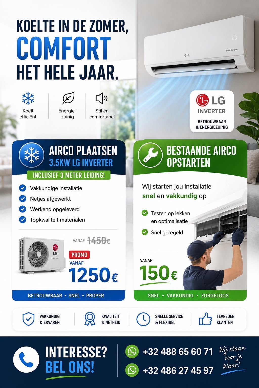 ‼️Airco geleverd en geplaatst SPOTPRIJS‼️, Enlèvement, Comme neuf