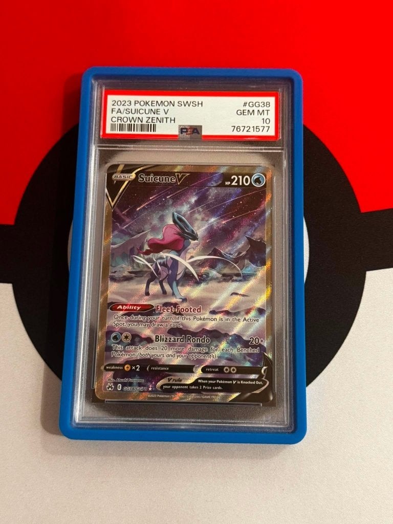 Pokémon - Crown Zenith - Suicune V (GG38/GG70) - PSA10!, Ophalen of Verzenden, Nieuw, Losse kaart