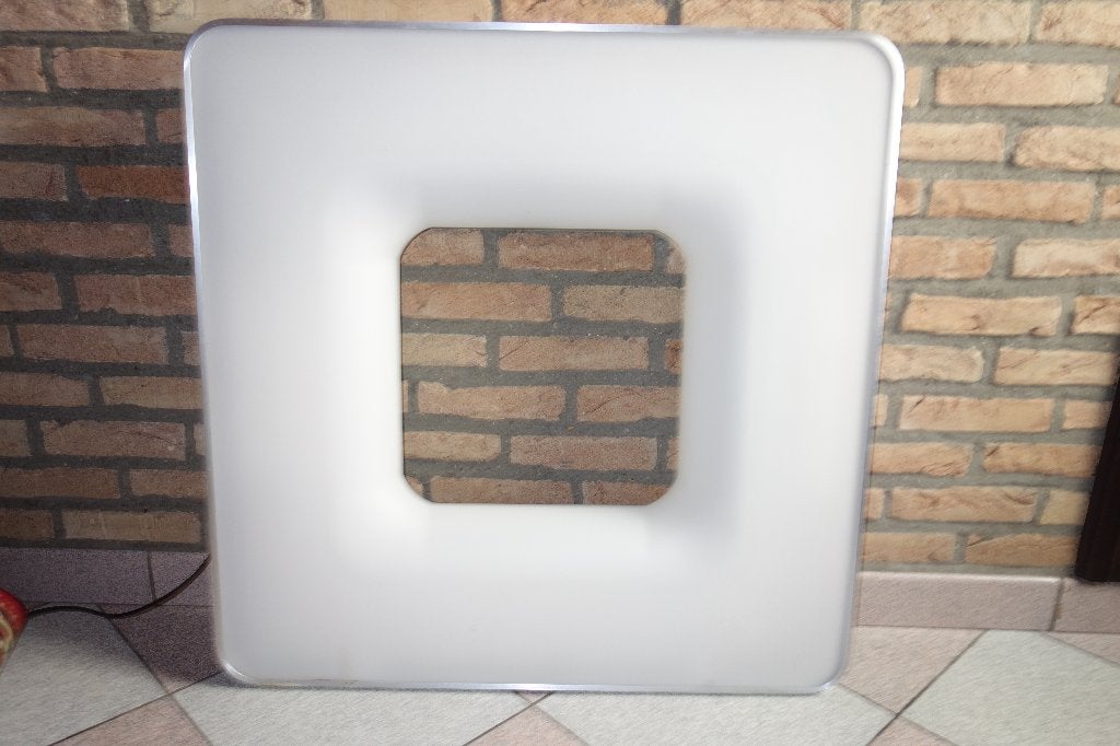 VIERKANTE WAND OF PLAFONDLAMP 75 CM X 75 CM, Huis en Inrichting, Lampen | Plafondlampen, Ophalen of Verzenden, Zo goed als nieuw