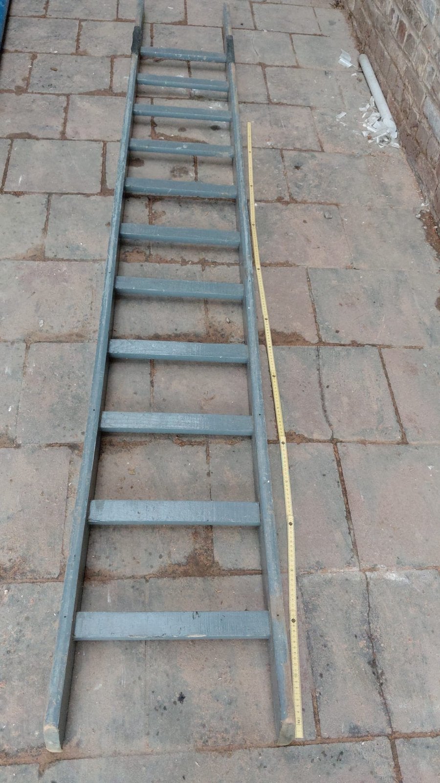 Houten ladder 2,80m, Doe-het-zelf en Bouw, Ophalen, Zo goed als nieuw, Ladder