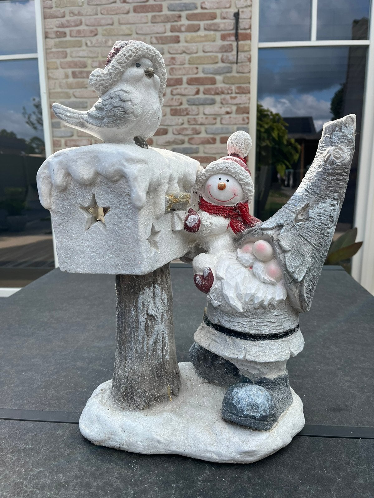 Kersttafereel met brievenbus, Ophalen, Gebruikt, Dierenbeeld