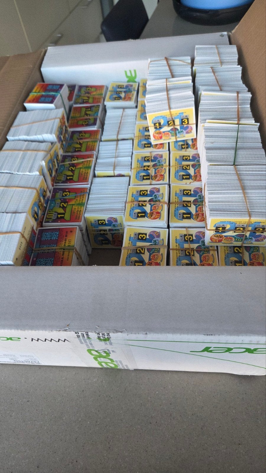 tombola spel 21 loten, Enlèvement