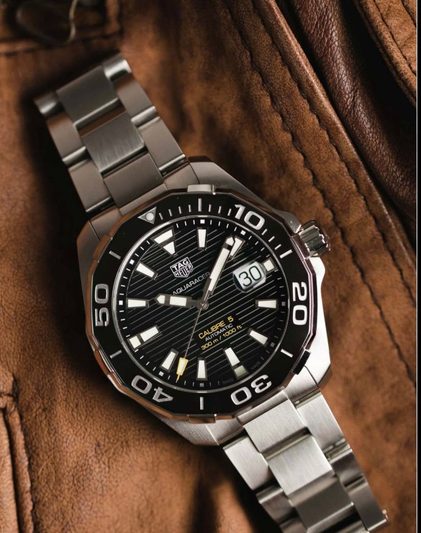 Tag heuer aquaracer automatisch complete set, Handtassen en Accessoires, Horloges | Heren, Staal, Staal, Polshorloge, Ophalen of Verzenden