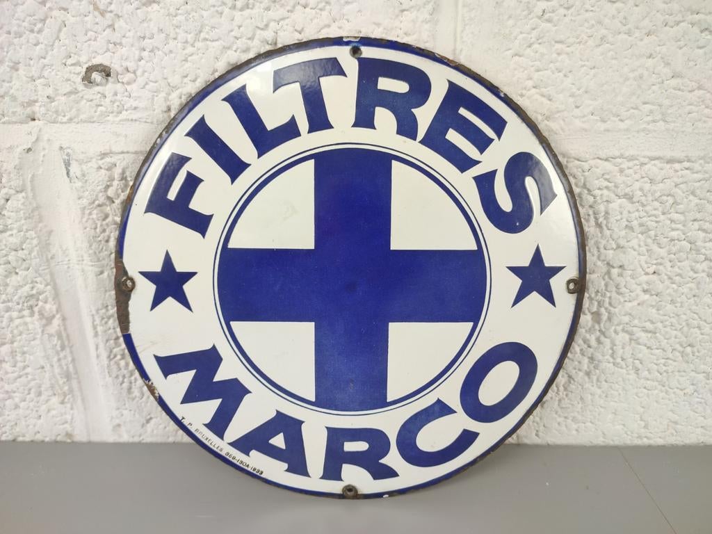 Emaille bord filtres marco 1933, Ophalen of Verzenden, ., ., .