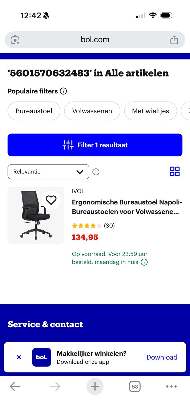 Bureaustoel IVOL Napoli, Maison & Meubles, Neuf, Enlèvement ou Envoi, Chaise de bureau, Ergonomique