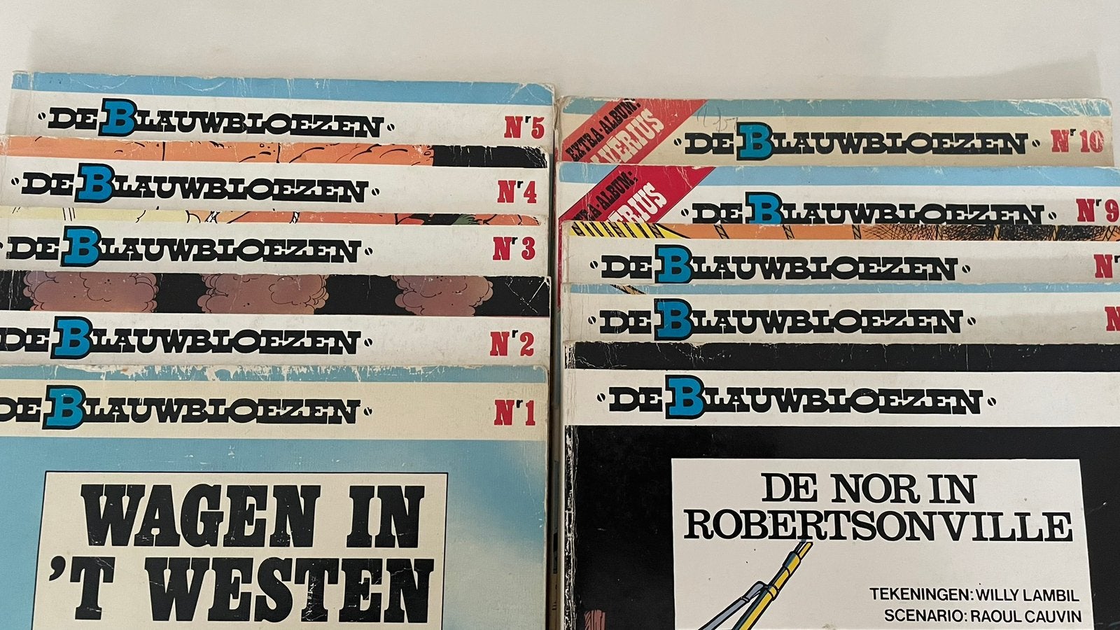Blauwbloezen nrs 1 t.e.m. 10, Boeken, Meerdere stripboeken, Ophalen, Gelezen
