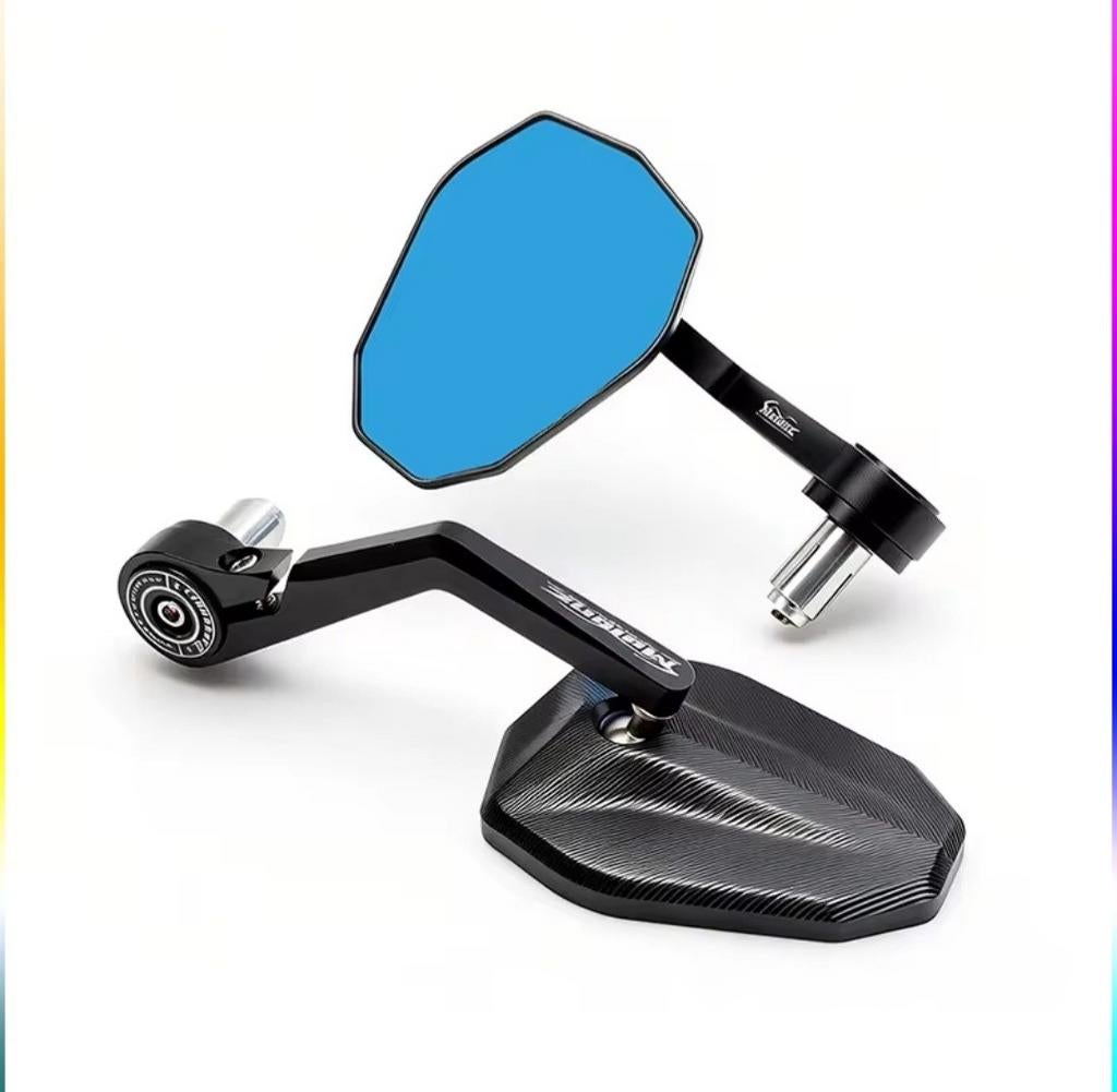 CNC aluminium universele bar-end spiegels 22mm : nieuw, Motoren, Ophalen of Verzenden