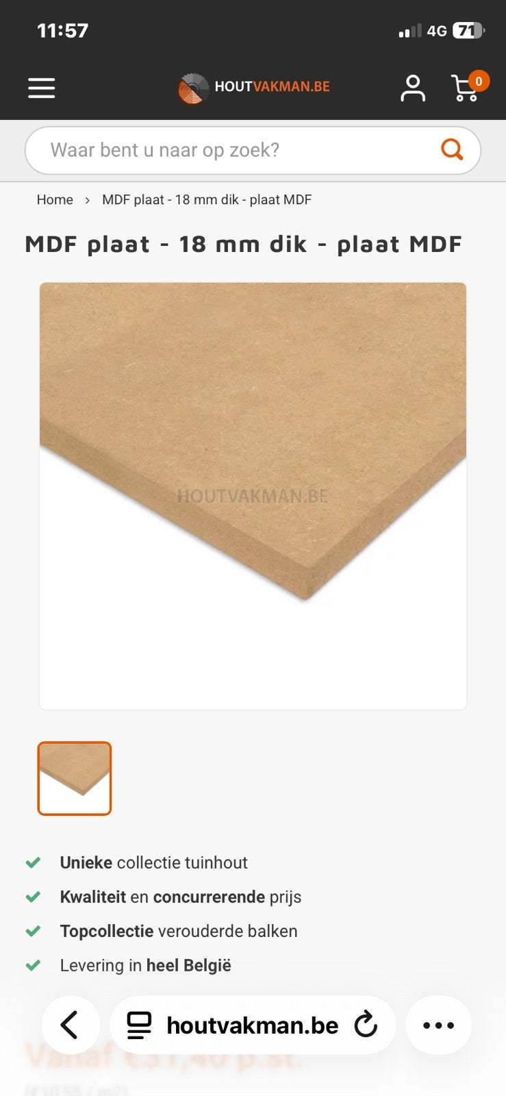 Mdf plaat groen, Doe-het-zelf en Bouw, Ophalen, Nieuw