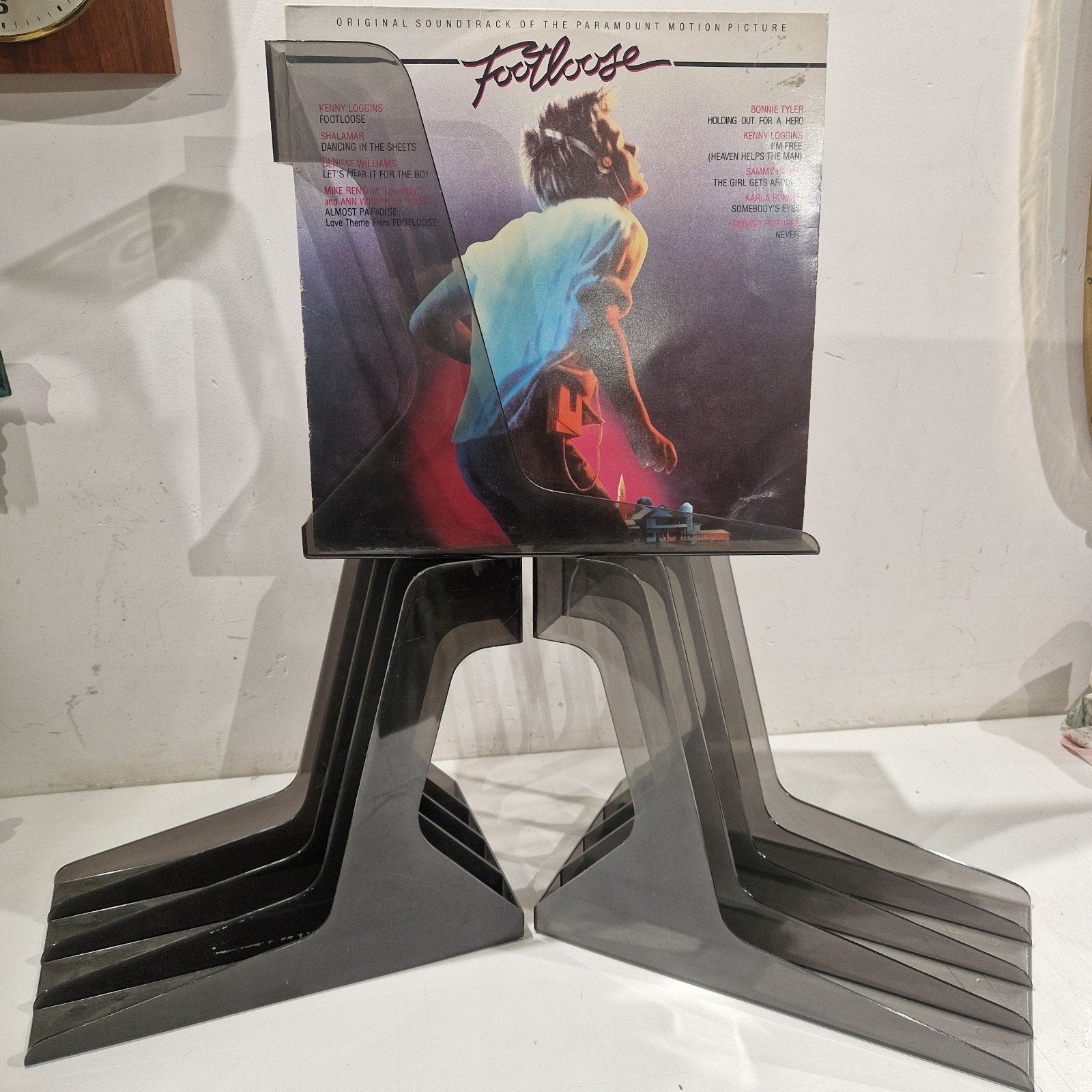 Lp vinyl bak houder , space age design , 3 beschikbaar, Enlèvement ou Envoi