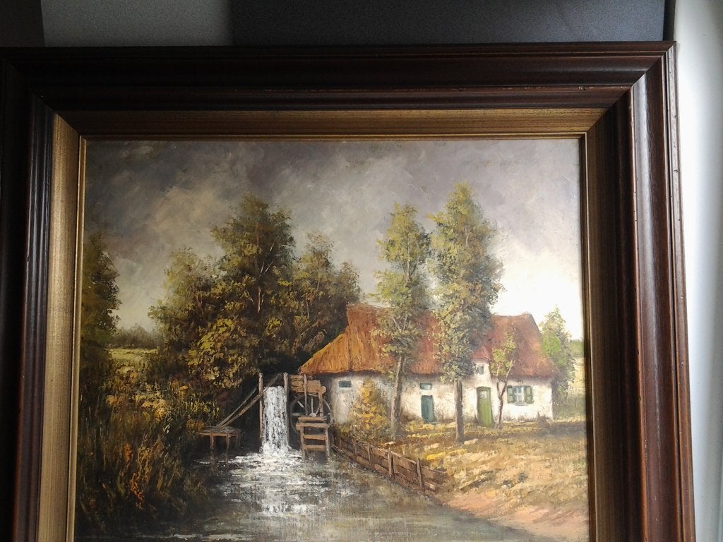 schilderij te koop, Antiek en Kunst, Ophalen, Doek, Landschap, Olieverf