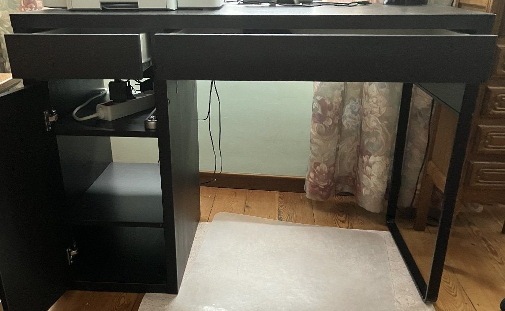 Bureau, Ophalen, Zo goed als nieuw, Zwart, Modern