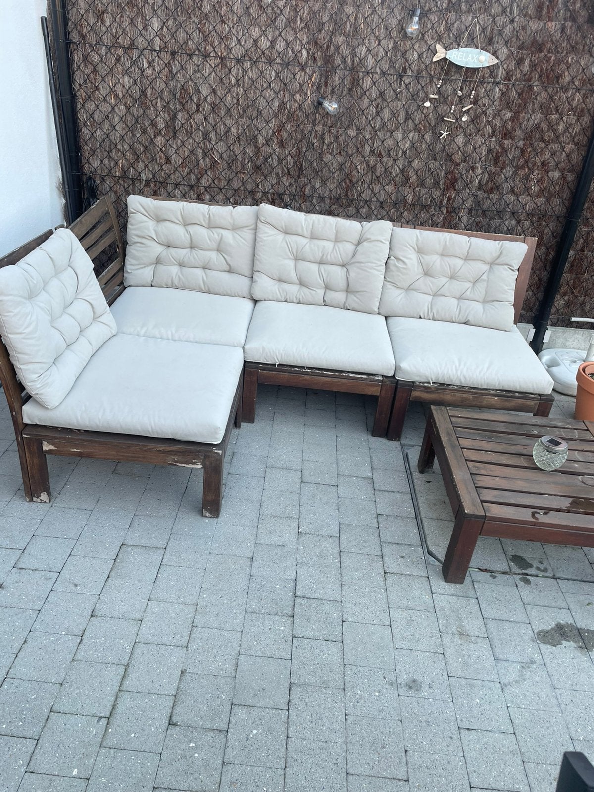 Kussens loungeset, Tuin en Terras, Tuinsets en Loungesets, Ophalen, Overige materialen, Gebruikt, 3 zitplaatsen
