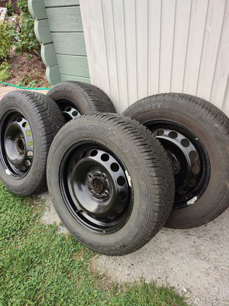Winterbanden op stalen velgen, Auto-onderdelen, Ophalen, Gebruikt, 15 inch, Velg(en)