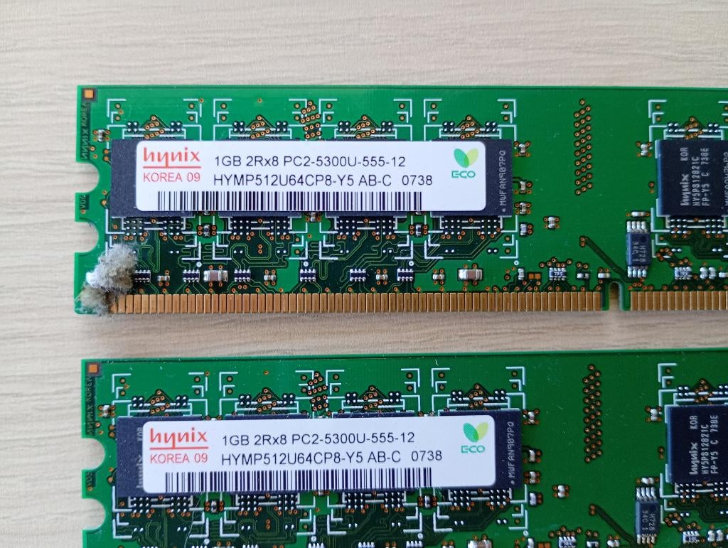 4x 1GB ram geheugen, Computers en Software, RAM geheugen, Verzenden, Gebruikt, Desktop, 4 GB