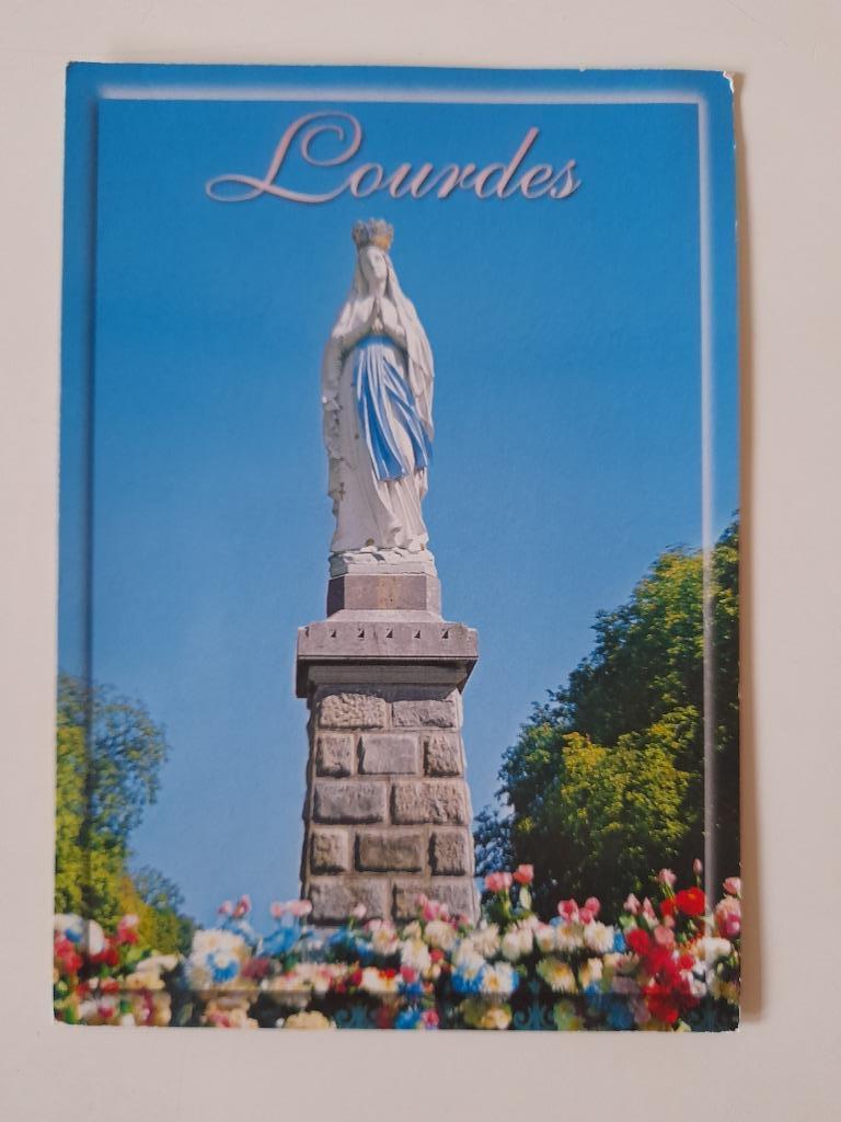 Postkaart Lourdes - Maria met de Kroon, Ophalen of Verzenden, 1980 tot heden, Gelopen, Frankrijk