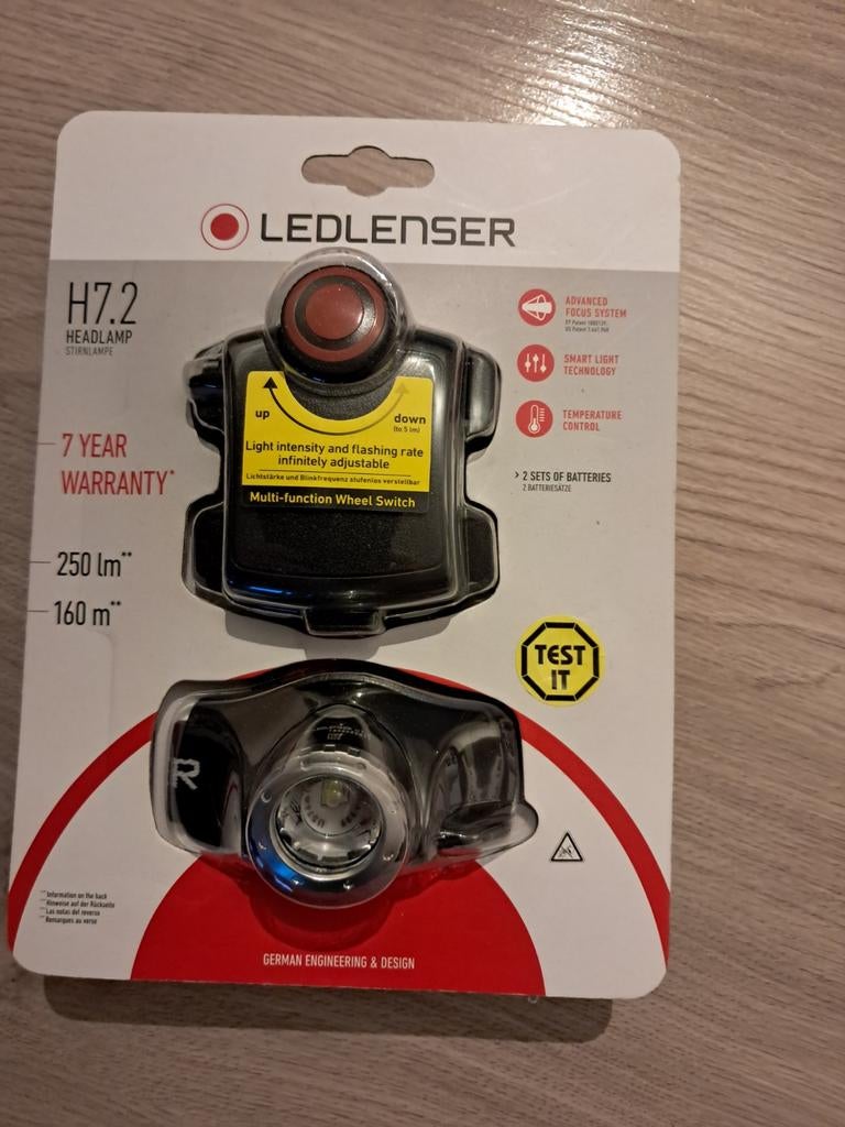 Hoofdlamp lichtsterkte, regelbaar  (nieuw), Ophalen