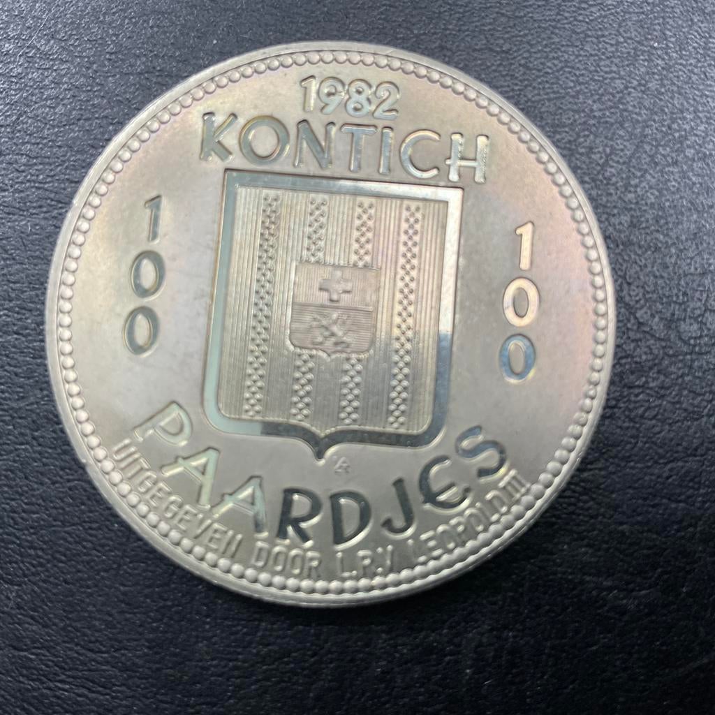 Kontich - prachtige medaille kannunik De Mey, Postzegels en Munten, Munten | België, Verzenden, Verzilverd, Losse munt
