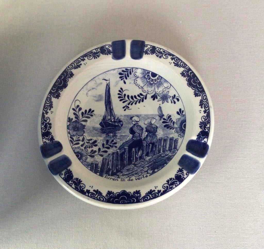 Asbak, Delfts Blauw, diameter 22 cm., Ophalen of Verzenden