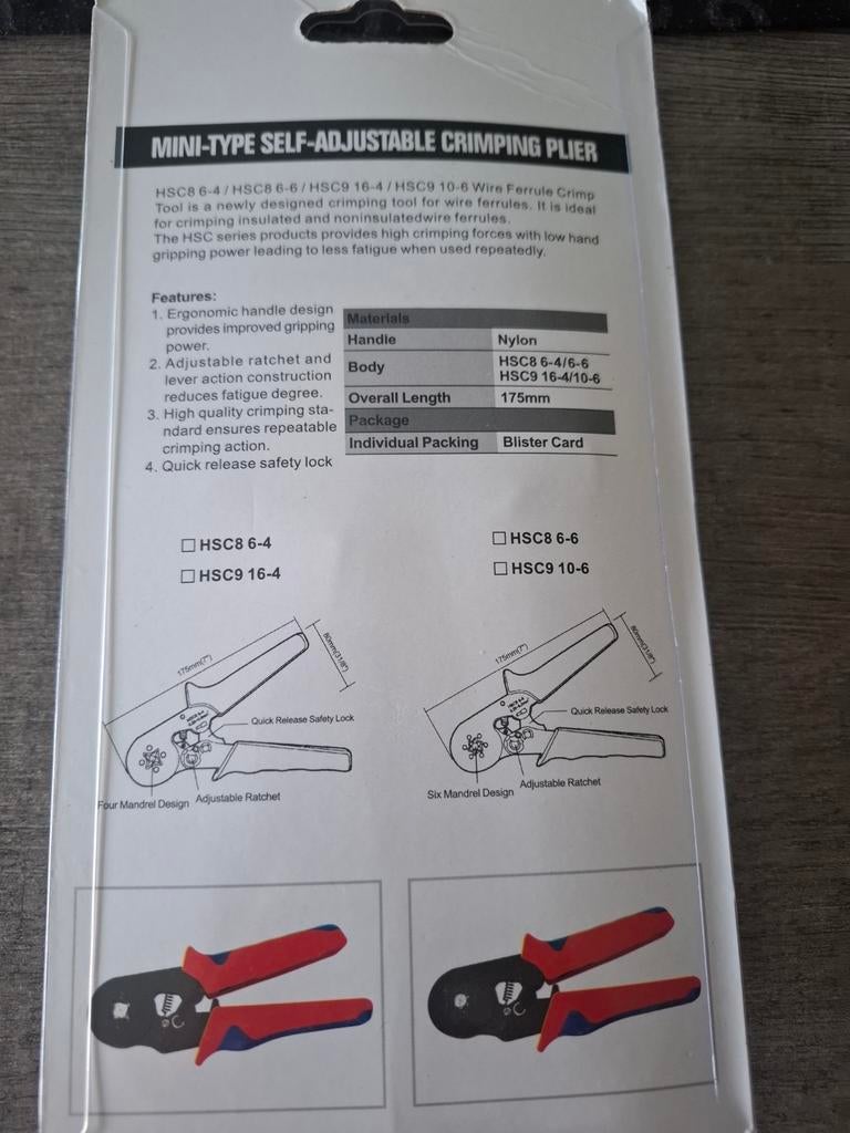 Kabelschoentang en krimptang, Ophalen