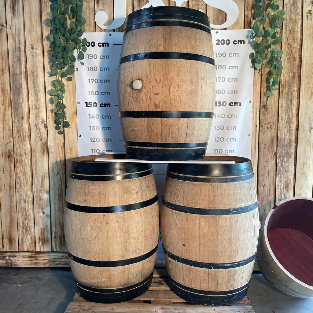 Wijntonnen 220 en 300 liter. 1/3 ton vanaf €60, Ophalen of Verzenden, Zo goed als nieuw, Hout