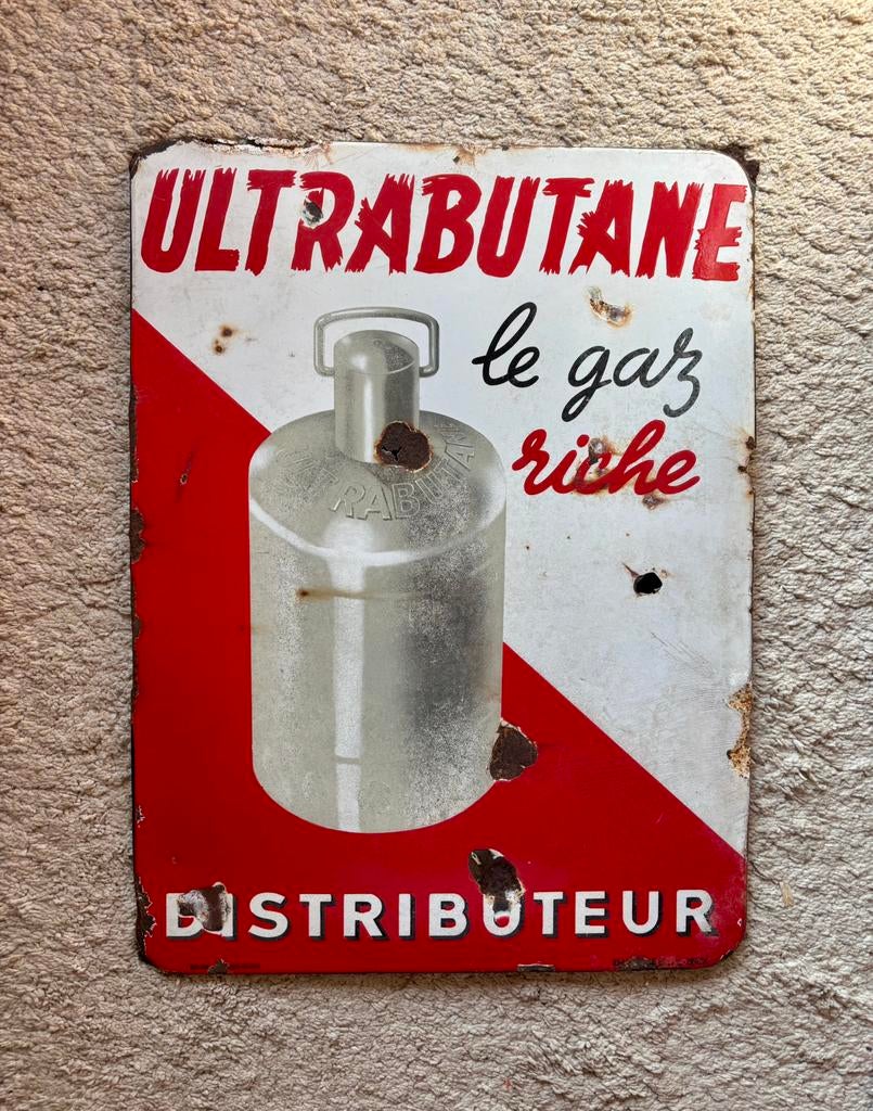 Plaque emaillee ultrabutane emaille bord, Ophalen of Verzenden
