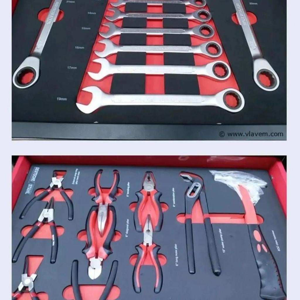 Chariot à outils XXL 8 tiroirs dont 8 remplis !, Autos : Divers, Outils de voiture, Enlèvement ou Envoi, Neuf