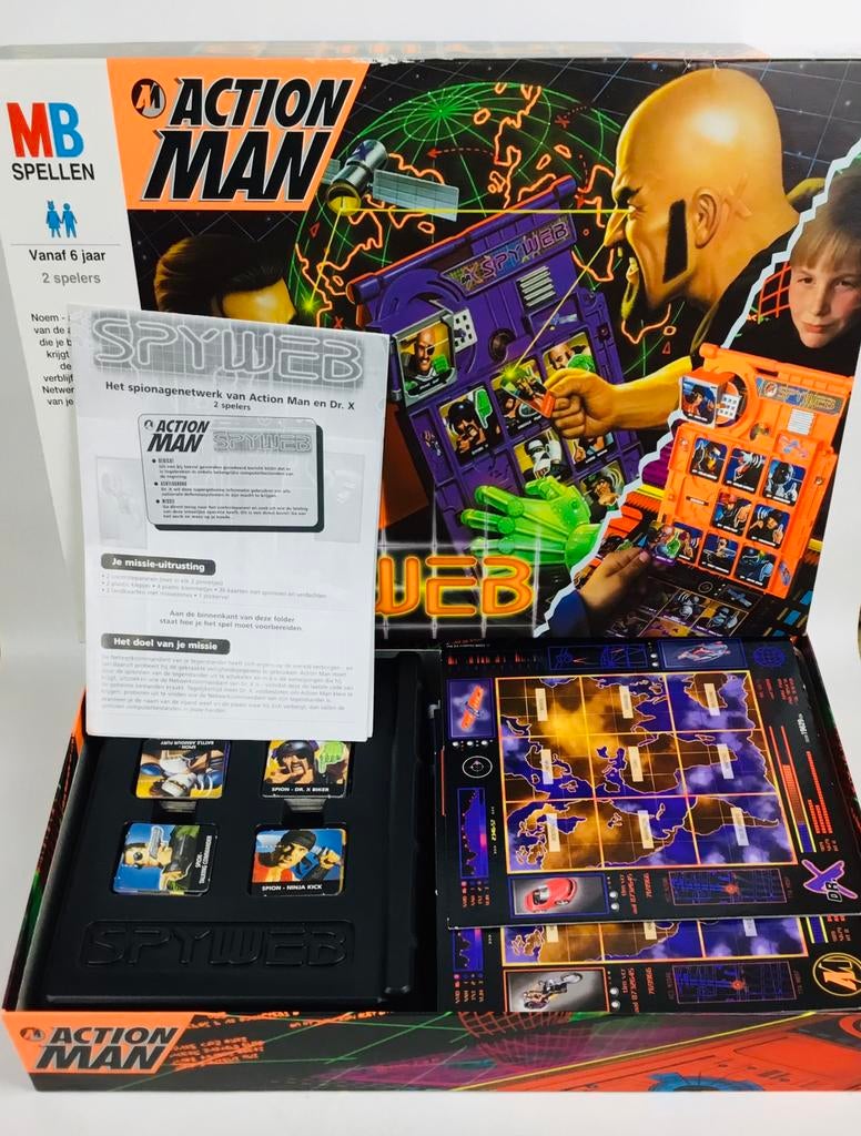 Action Man Spyweb gezelschapsspel 1998 Hasbro MB, Verzamelen, Automaten | Gokkasten en Fruitautomaten, Zo goed als nieuw, Ophalen of Verzenden