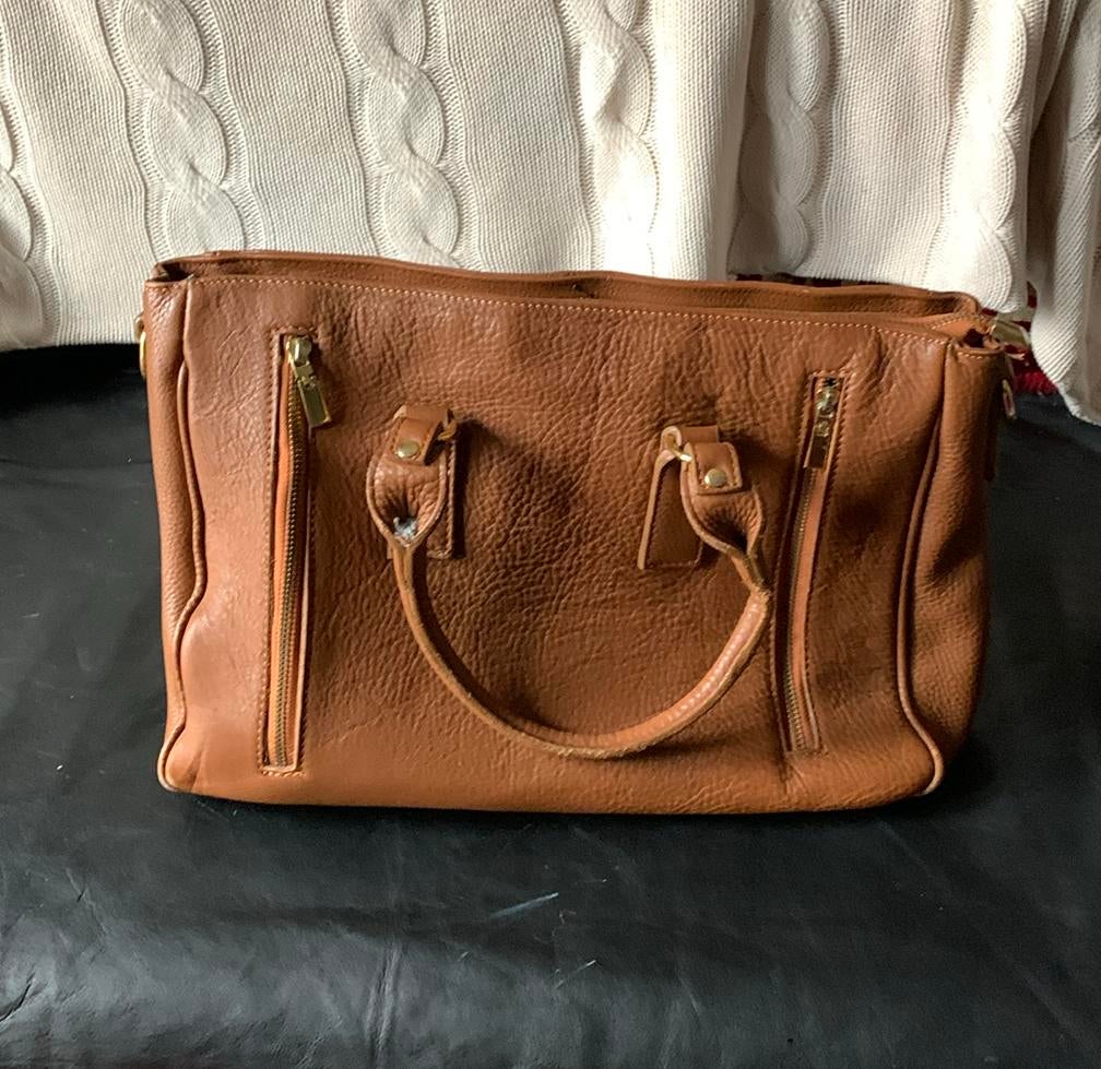 Grand sac en cuir véritable pour femme  h27cm L 35 cm, Enlèvement ou Envoi, Comme neuf, Beige