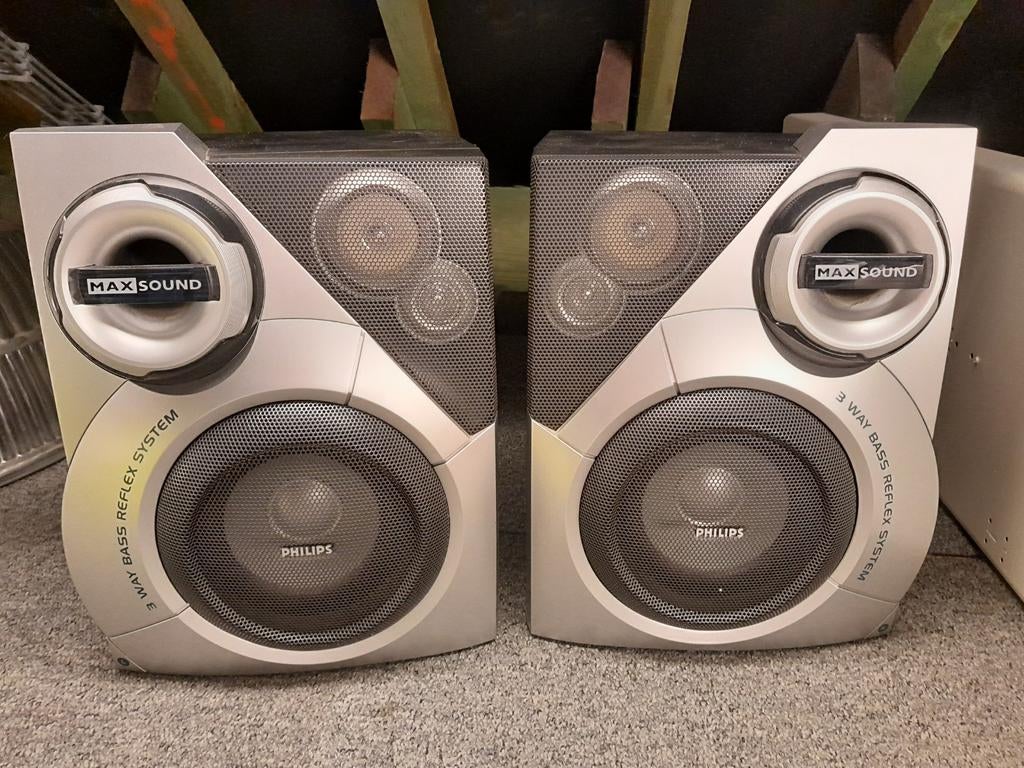 Luidspreker set, Audio, Tv en Foto, Luidsprekerboxen, Ophalen of Verzenden, Gebruikt, Front, Rear of Stereo speakers