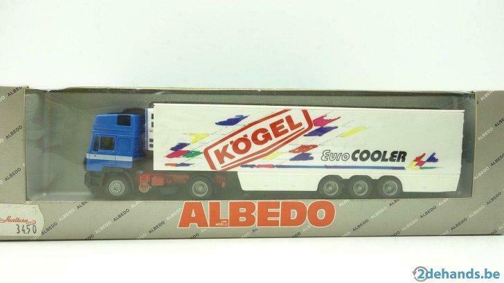 1:87 Albedo MAN truck & trailer Kögel Eurocooler, Ophalen of Verzenden, Zo goed als nieuw, 1:50 of kleiner, Auto