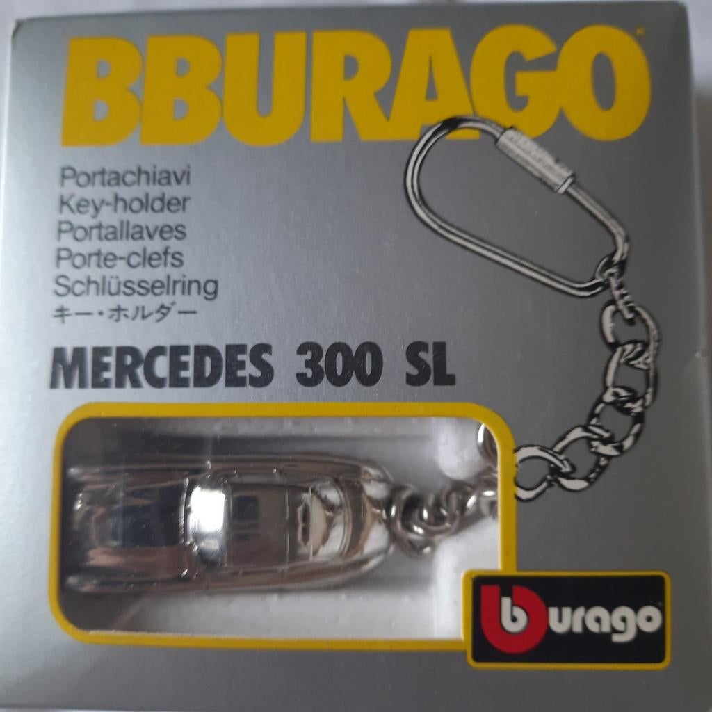 MERCEDES 300SL CHROMé *1/87*VINTAGE*NEUVE*BURAGO., Enlèvement, Neuf, Voiture, Autres marques