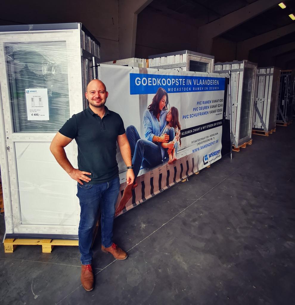 RAMENDEPOT, PLUS GRANDE VENTE DE PORTES&FENÊTRES EN FLANDRE, Synthétique, Enlèvement, Vitre comprise, Châssis de fenêtre
