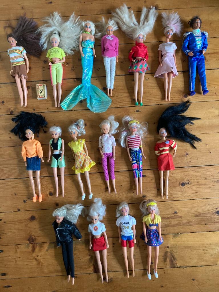17 Barbie & Ken poppen antiek Mattel poppetjes vintage retro, Verzamelen, Ophalen of Verzenden, Zo goed als nieuw, Pop