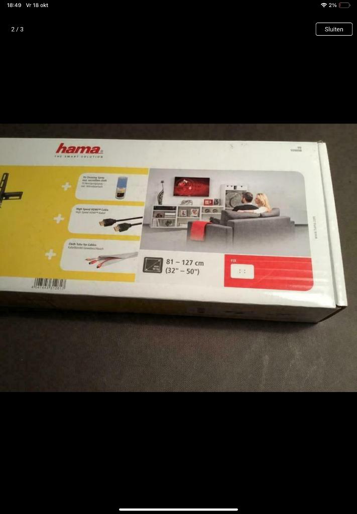 HAMA Nieuwe TV Beugel., Ophalen of Verzenden, Nieuw