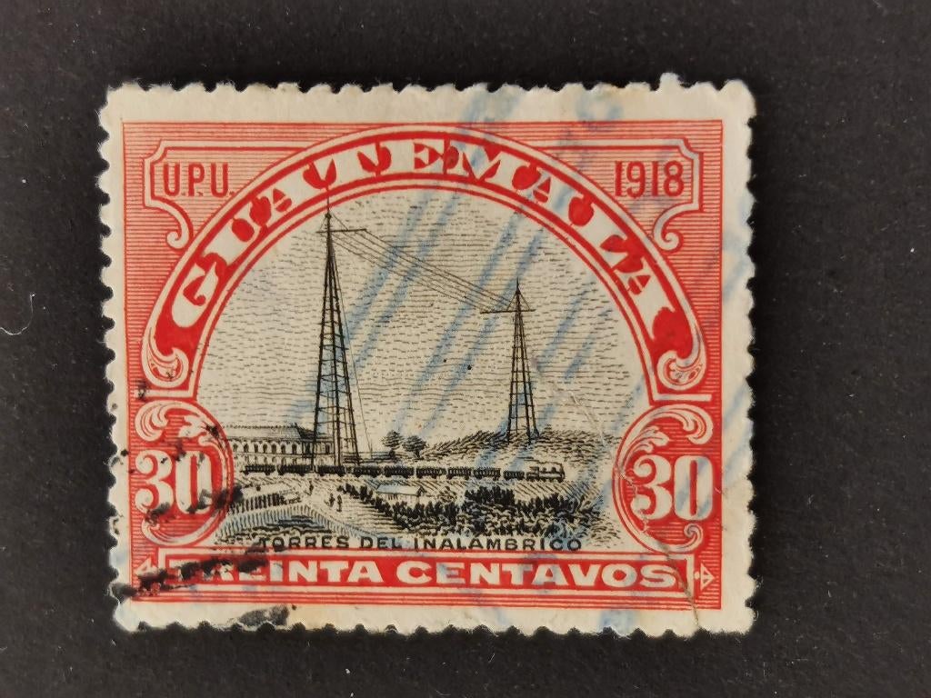 Guatemala 1918 - mâts radio, Enlèvement ou Envoi, Affranchi, Amérique centrale